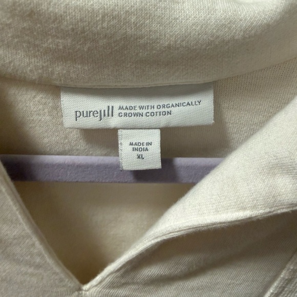 J. Jill Cream Collared Pullover Sweatshirt - Picture 2 of 3